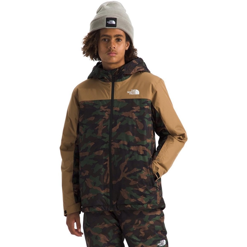 imageThe North Face Boys Freedom Insulated Jacket Winter Coat Water Repellent Helmet Compatible Hood amp Hand PocketsTnf Black Tnf Camo Small Print