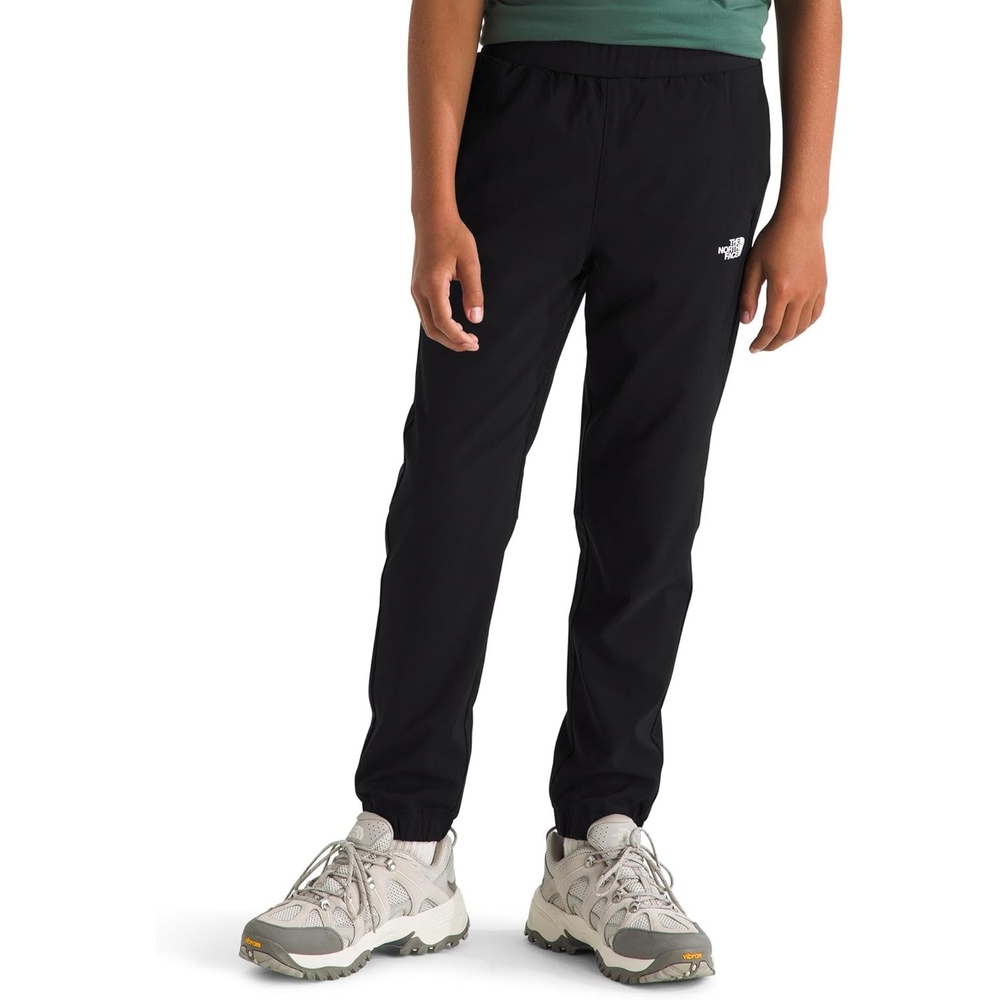 imageThe North Face Boys On The Trail Pant Moisture Wicking Water Repellent Elastic Waistband with Drawcord Zip Back PocketTnf Black