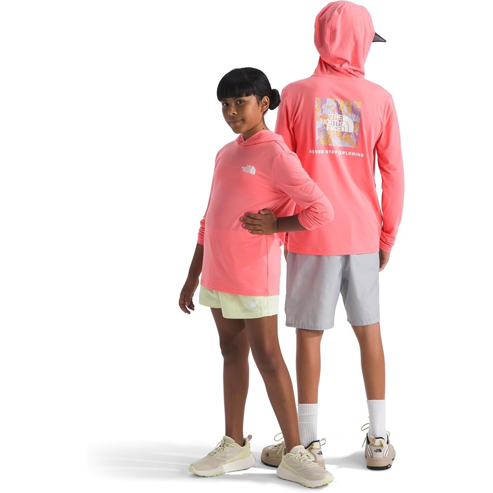 image:imageThe North Face Kids Adventure Wildflower Views Hoodie Moisture Wicking Pullover Lightweight amp Stretchy Durable HoodCoral Crush