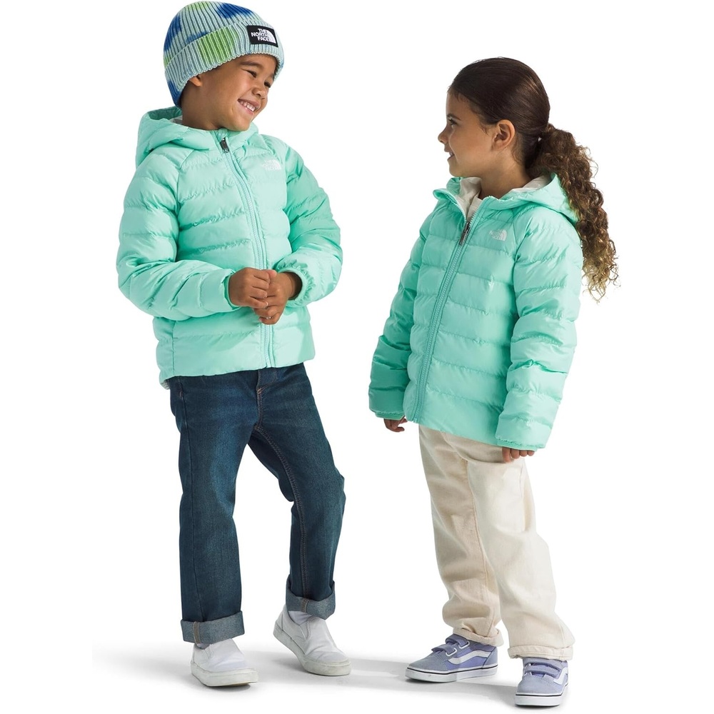 imageThe North Face Kids Reversible Perrito Insulated Hooded Jacket 2 in 1 Winter Coat for Boys amp Girls Water RepellentBright Foam