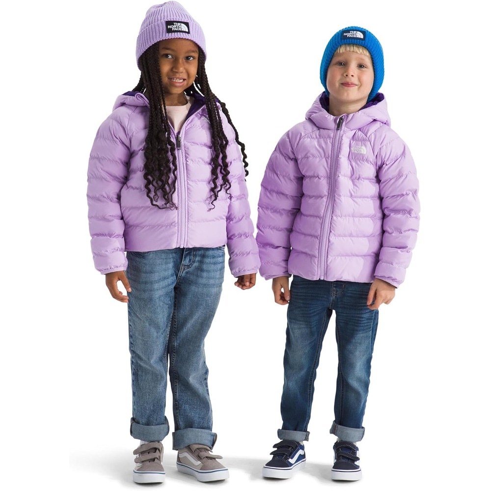 imageThe North Face Kids Reversible Perrito Insulated Hooded Jacket 2 in 1 Winter Coat for Boys amp Girls Water RepellentLite Lilac