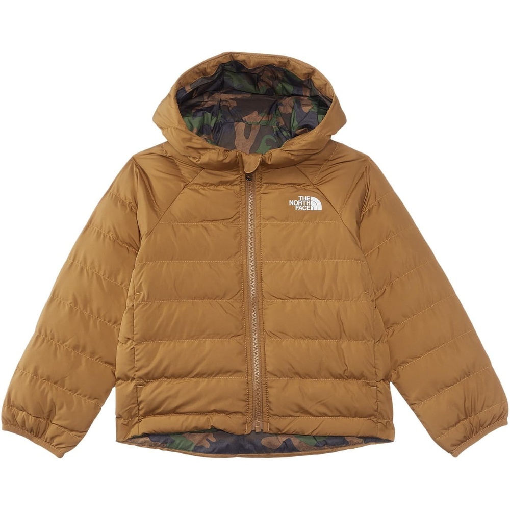 imageThe North Face Kids Reversible Perrito Insulated Hooded Jacket 2 in 1 Winter Coat for Boys amp Girls Water RepellentUtility Brown