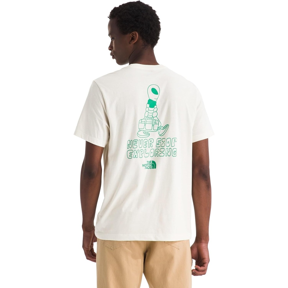 image:imageThe North Face Mens Celestial Drift ShortSleeve Tee  Casual Graphic TShirt Regular Fit Soft Cotton FabricWhite Dune