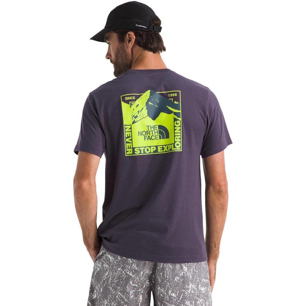 image:imageThe North Face Mens Mountain Scape ShortSleeve Tee Casual Stylish Graphic TShirt Regular Fit Soft Cotton FabricEndless Dusk