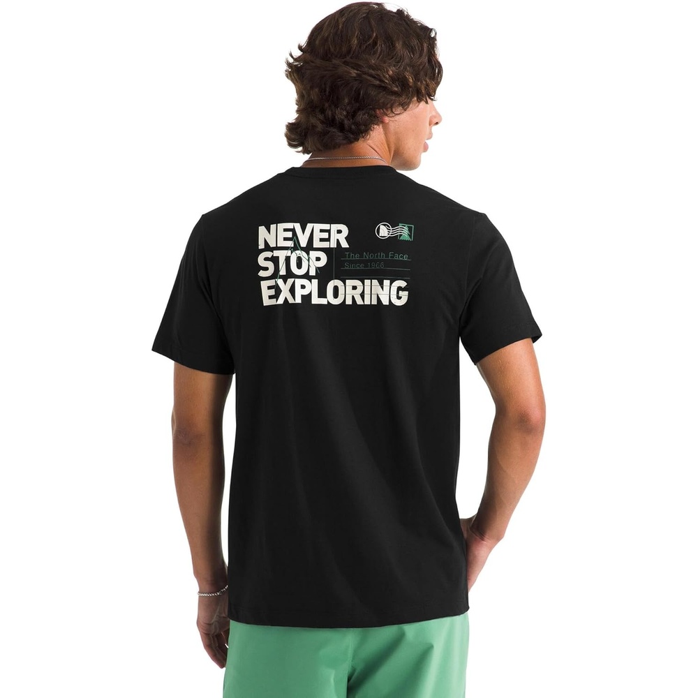 image:imageThe North Face Mens Never Stop Postcard ShortSleeve Tee  Casual Stylish Graphic TShirt Regular Fit Soft Cotton FabricTnf Black