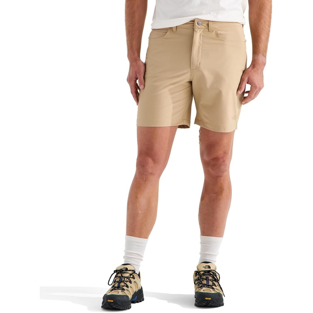 image:imageThe North Face Mens Paramount 7 Short Moisture Wicking Hiking Shorts Water Repellent Finish Belt Loops 5 PocketsKhaki Stone