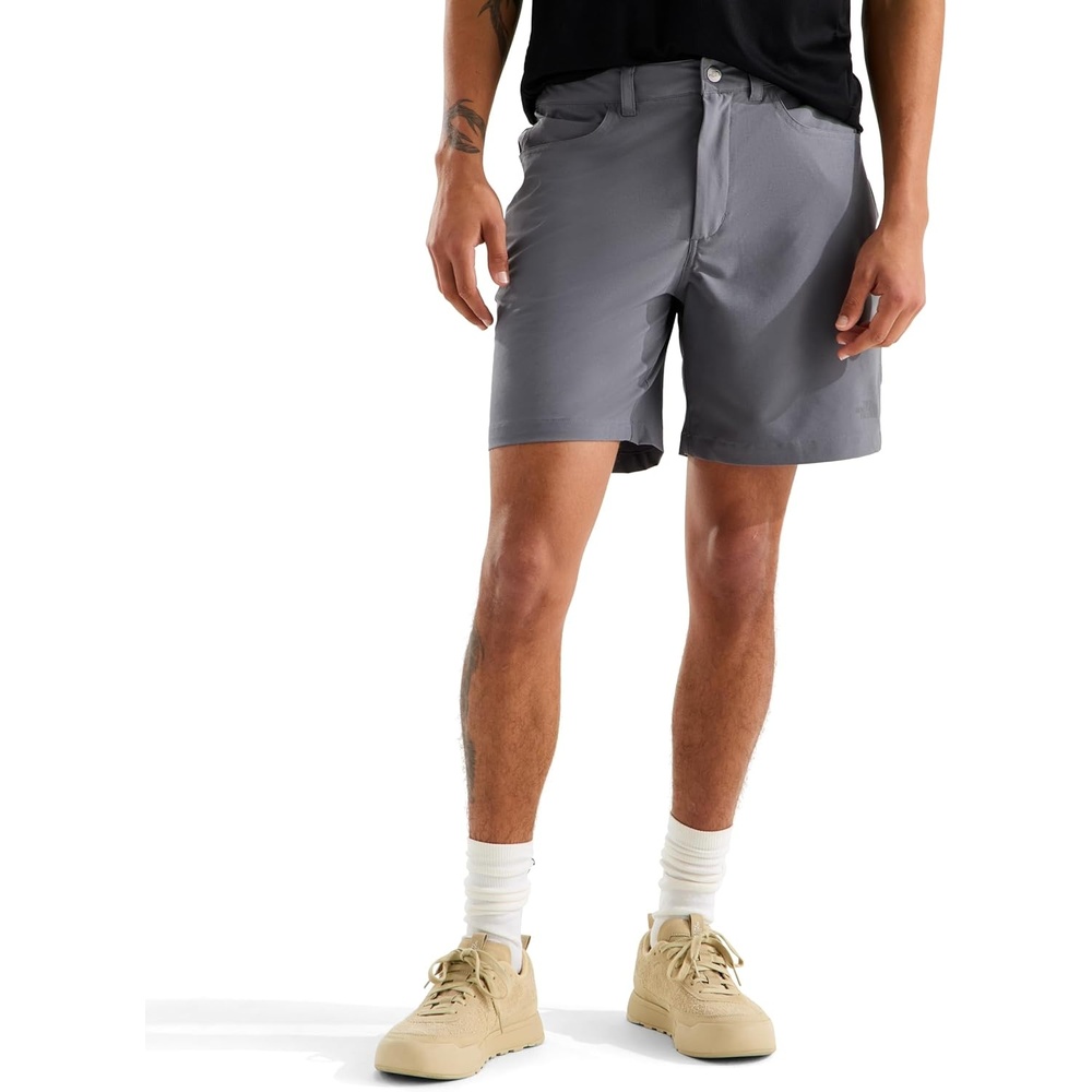 image:imageThe North Face Mens Paramount 7 Short Moisture Wicking Hiking Shorts Water Repellent Finish Belt Loops 5 PocketsSmoked Pearl