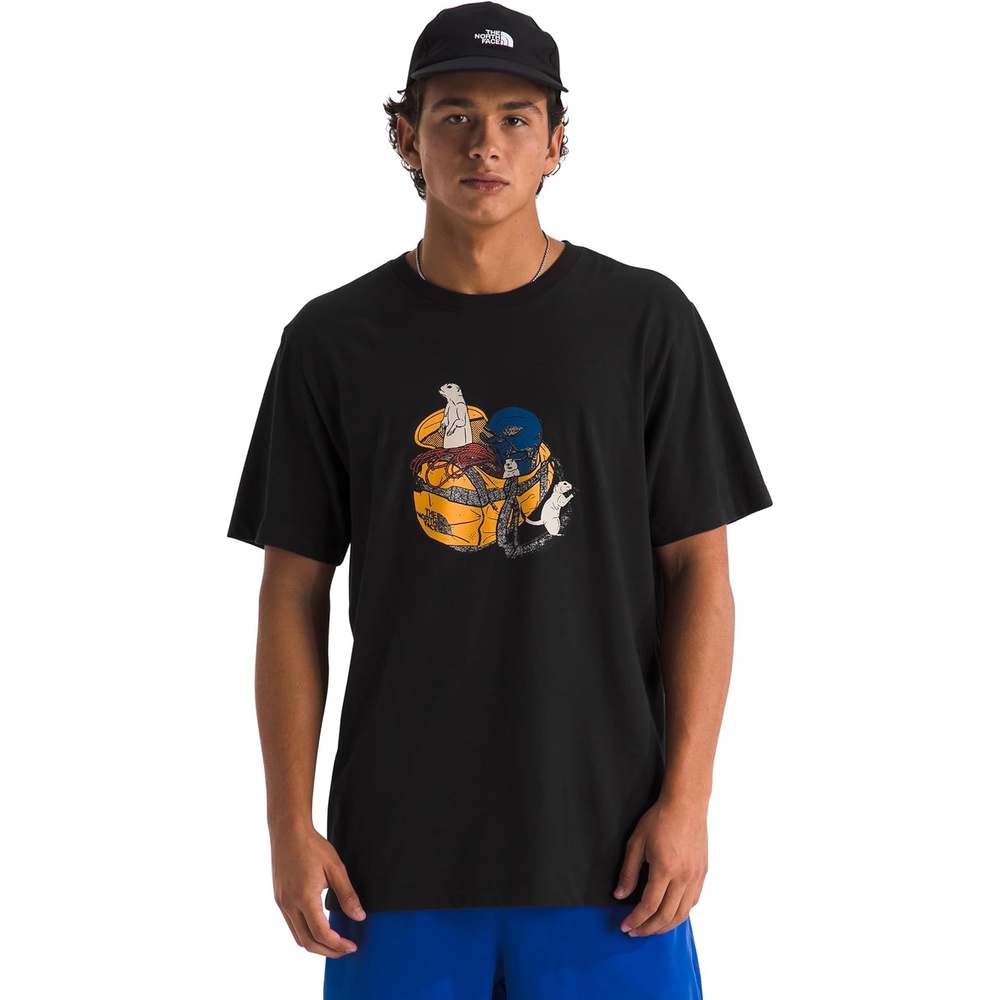 image:imageThe North Face Mens Woodland Wanderer Short Sleeve Tee Casual Stylish Graphic TShirt Regular Fit Soft Cotton FabricTnf Black