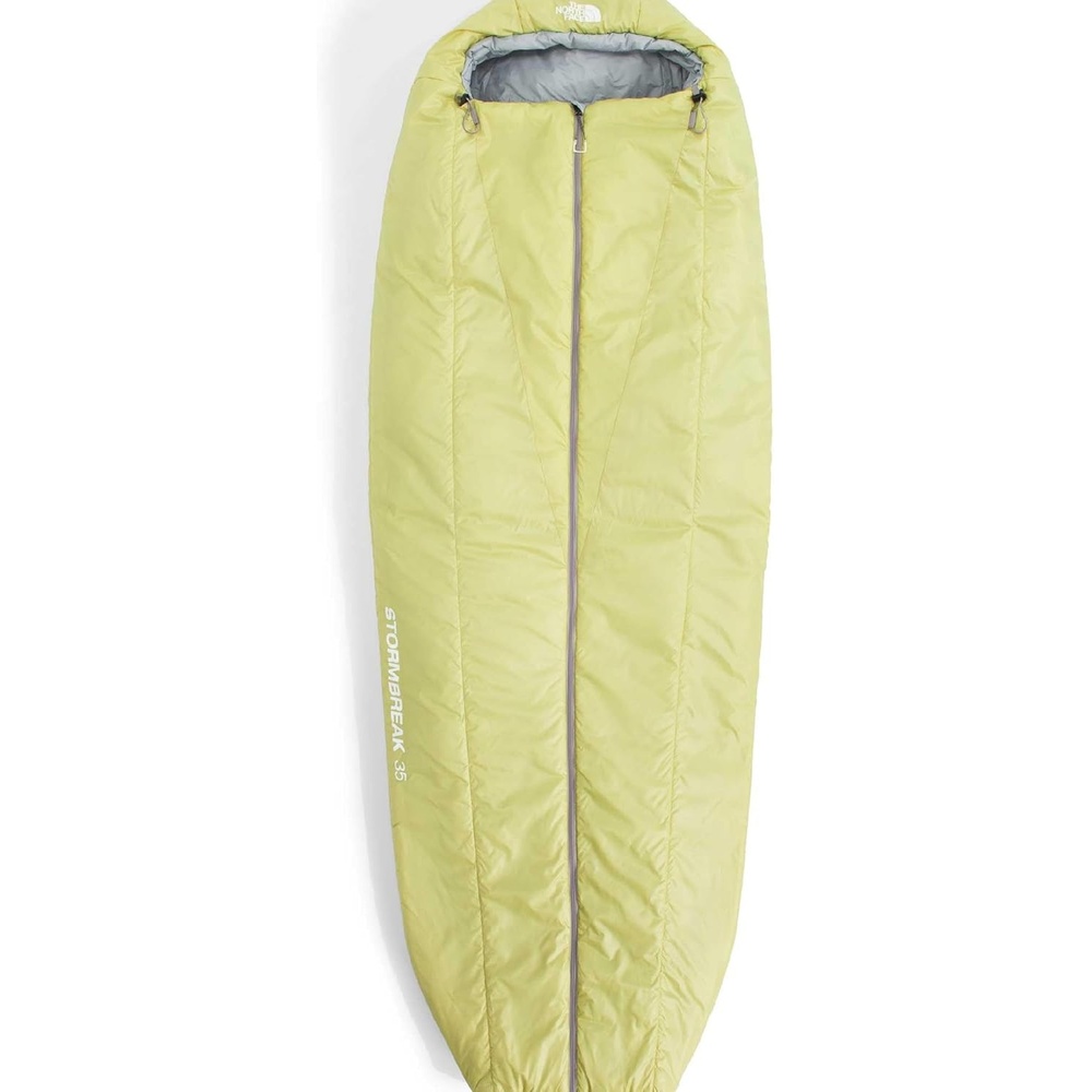 image:imageThe North Face SleepingBags Stormbreak 35F 17C Backpacking Sleeping Bag Water Repellent Fully Insulated Includes Stuff SackPearFrost Grey