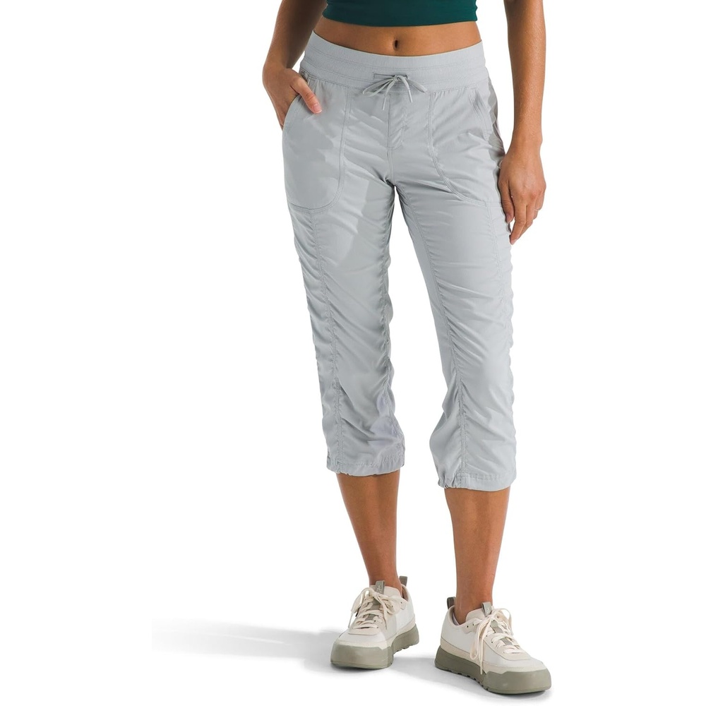 image:imageThe North Face Womens Aphrodite 20 Capri Moisture Wicking Water Repellent Finish UPF 40 ProtectionHigh Rise Greynpf
