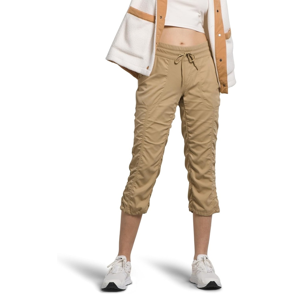 image:imageThe North Face Womens Aphrodite 20 Capri Moisture Wicking Water Repellent Finish UPF 40 ProtectionKhaki Stone