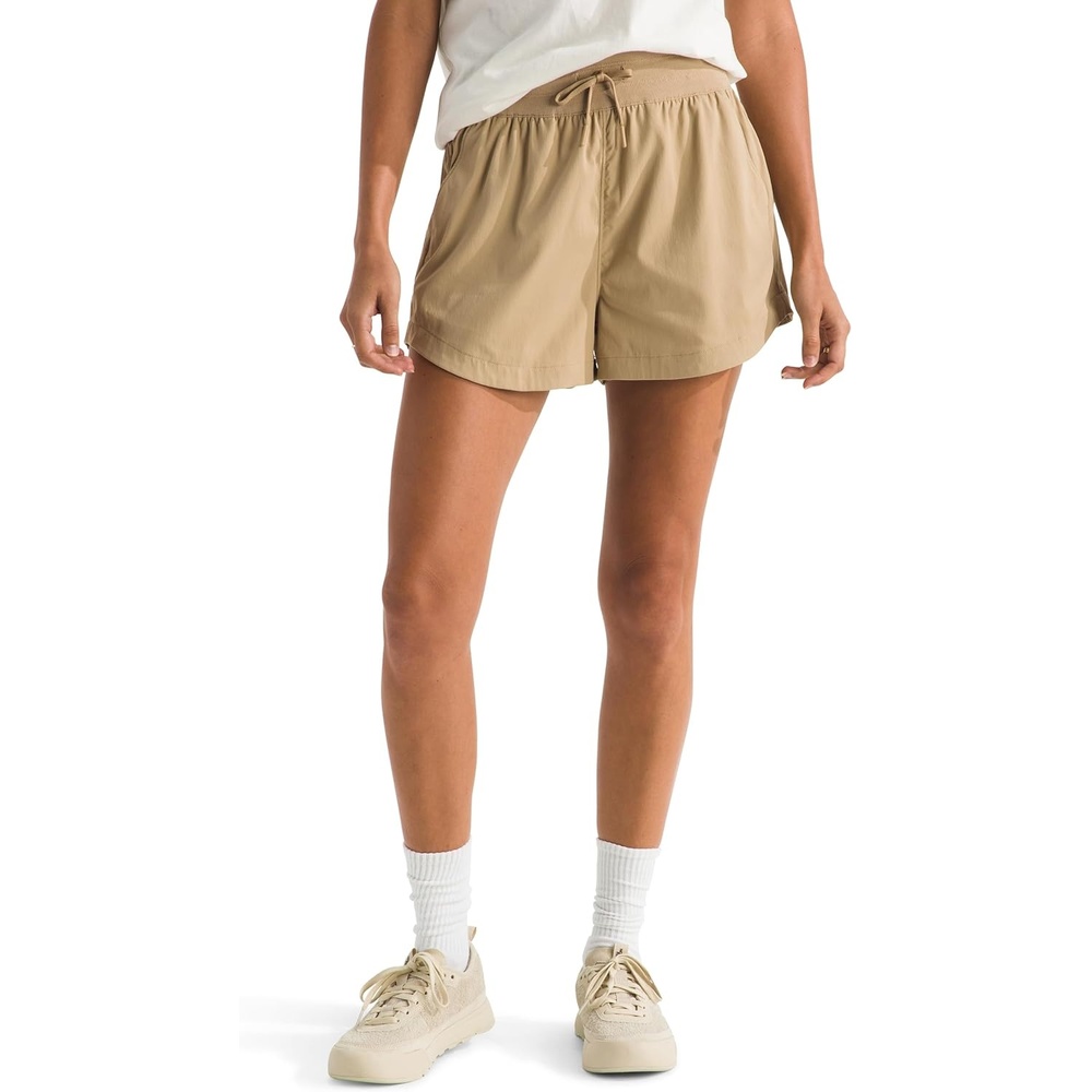 image:imageThe North Face Womens Aphrodite Arise 3 Short Standard amp Plus Size  Moisture Wicking Adjustable Elastic WaistbandKhaki Stone