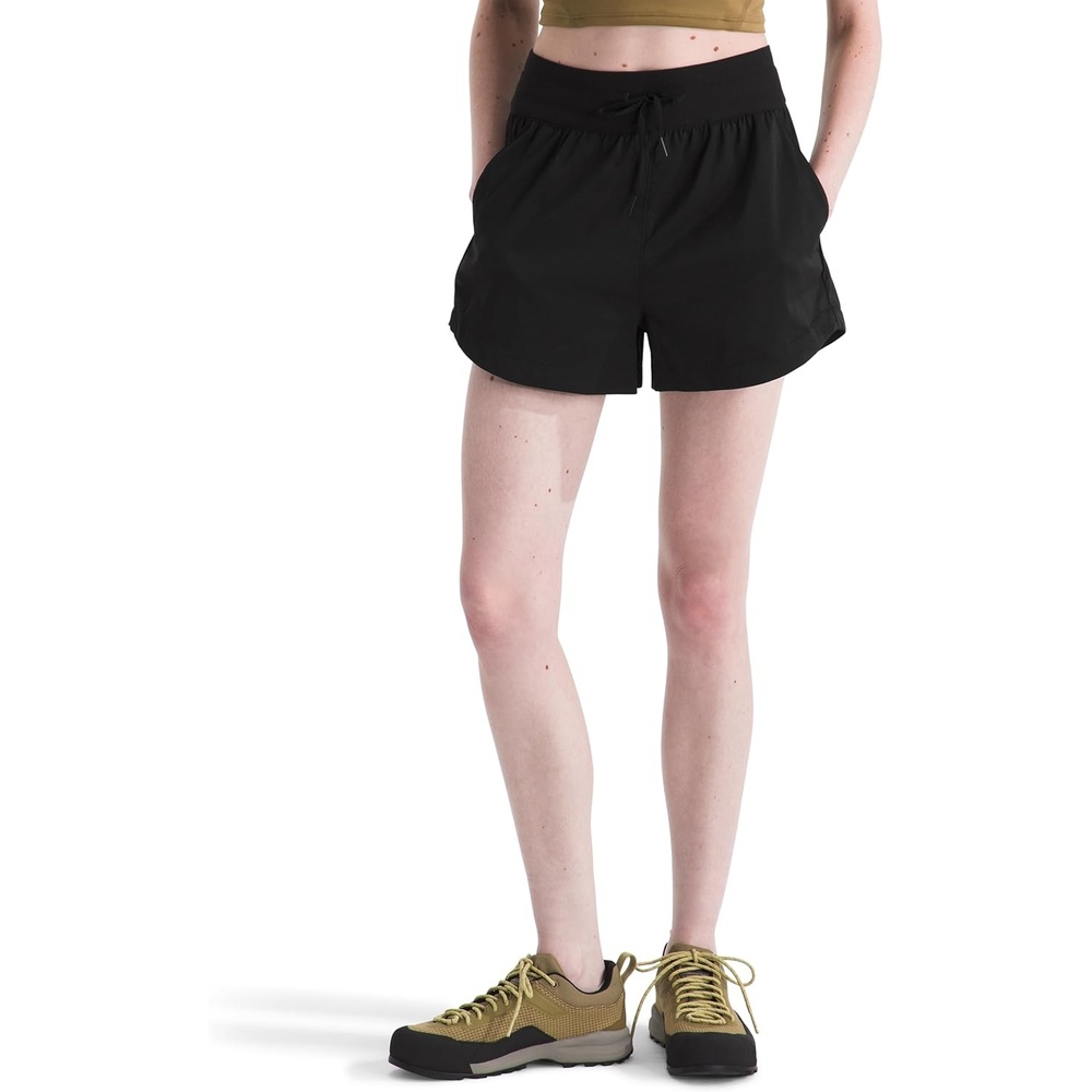image:imageThe North Face Womens Aphrodite Arise 3 Short Standard amp Plus Size Moisture Wicking Adjustable Elastic WaistbandTnf Black