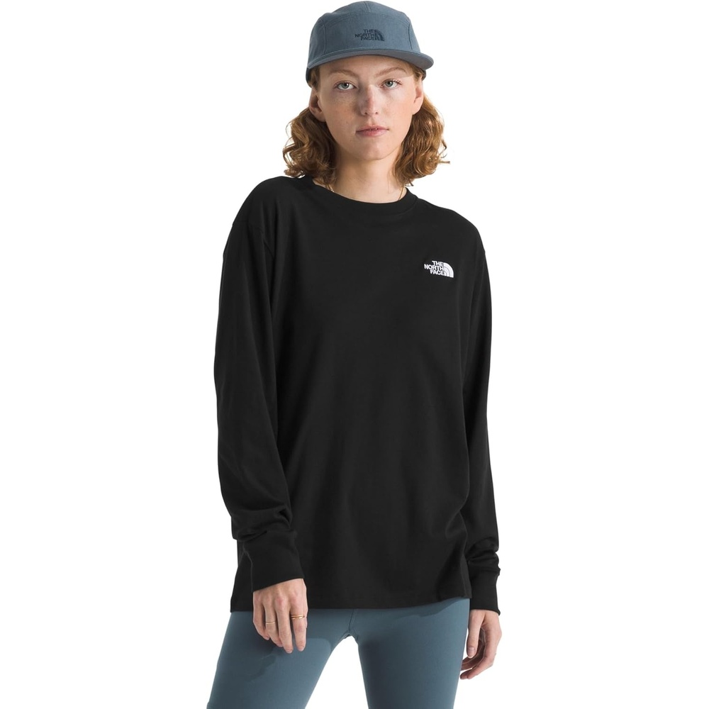 image:imageThe North Face Womens Evolution Simple Dome LongSleeve Tee Classic Logo Graphic Tee Soft Cotton FabricTnf Black