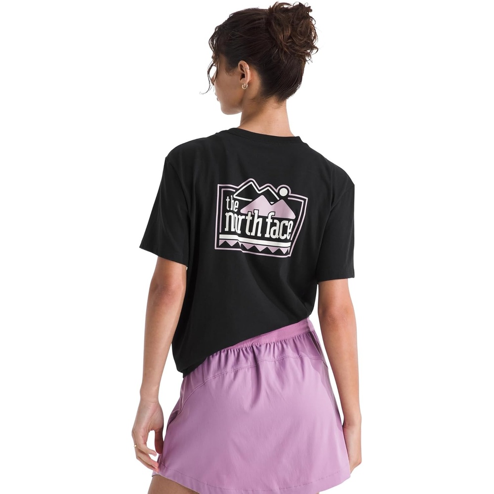 image:imageThe North Face Womens Explore Pin Relaxed Short Sleeve Tee Casual Graphic TShirt Regular Fit Soft Cotton FabricTnf Black