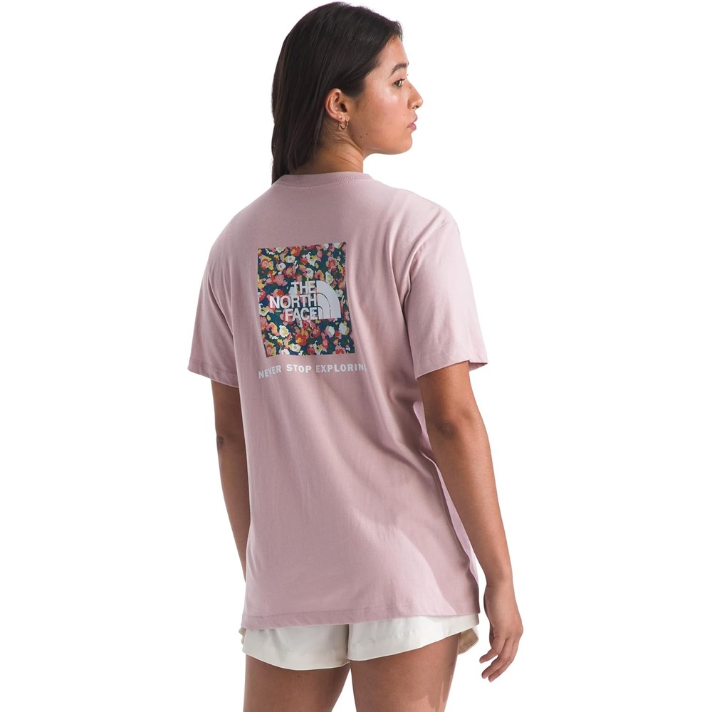 image:imageThe North Face Womens Wildflower ShortSleeve Tee Casual Stylish Graphic TShirt Relaxed Fit Soft Cotton FabricMetal Pink