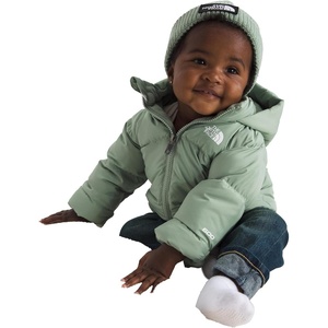 THE NORTH FACE Baby North Down Fleece-Lined Jacket | Water Repellent, Waterfowl Down Insulation, Attached Hood With Ears(Slate Moss)