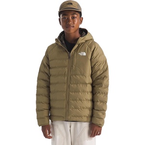 THE NORTH FACE Boys Reversible Perrito Hooded Jacket | Waterproof Winter Puffer Coat, Lightweight Outerwear for Travel(Cedar/New Taupe Green)