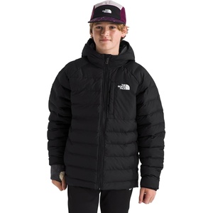 THE NORTH FACE Boys Reversible Perrito Hooded Jacket | Waterproof Winter Puffer Coat, Lightweight Outerwear for Travel(Tnf Black/Smoked Pearl)