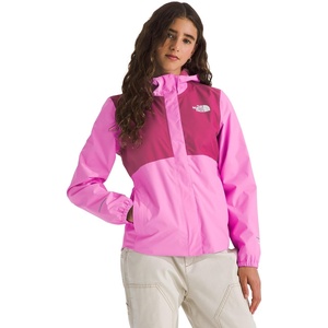 THE NORTH FACE Girls’ Antora Rain Jacket | Waterproof, Breathable, 3-piece Hood, Secure Zip Hand Pocket(Violet Crocus/Fuchsia Flash)