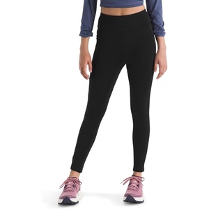 THE NORTH FACE Girls Never Stop Tights | Athletic Leggings for Kids, Moisture Wicking Fabric, Media Pocket, Wide Waistband(Tnf Black/Tnf Black)