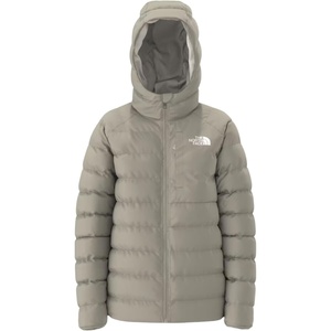 THE NORTH FACE Girls’ Reversible Perrito Hooded Jacket – Lightweight & Water Resistant Winter Coat, Synthetic Insulation(Clay Grey)