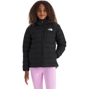THE NORTH FACE Girls’ Reversible Perrito Hooded Jacket – Lightweight & Water Resistant Winter Coat, Synthetic Insulation(Tnf Black/Smoked Pearl)