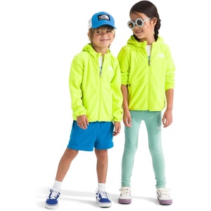 THE NORTH FACE Kids’ Glacier Lightweight Full Zip Hooded Jacket | Fleece Top With 3 Piece Hood, Secure-zip Hand Pockets(Fizz Lime)