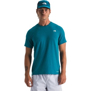 THE NORTH FACE Men’s Adventure Tee | Lightweight & Stretchy Shirt With Set-in Sleeves & Heat Transfer Logo(Digital Steel)