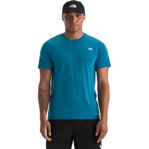 THE NORTH FACE Men’s Adventure Tee | Lightweight & Stretchy Shirt With Set-in Sleeves & Heat Transfer Logo(Dusk Blue)