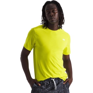 THE NORTH FACE Men’s Adventure Tee | Lightweight & Stretchy Shirt With Set-in Sleeves & Heat Transfer Logo(Sulphur Spring Green)