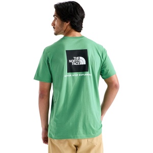 THE NORTH FACE Men’s Core Box NSE Short Sleeve Tee | Branded T-shirt With a Ribbed Collar(Dimmed Algae)