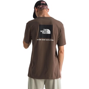 THE NORTH FACE Men’s Core Box NSE Short Sleeve Tee | Branded T-shirt With a Ribbed Collar(Smokey Brown)