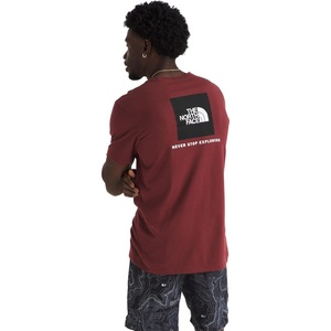 THE NORTH FACE Men’s Core Box NSE Short Sleeve Tee | Branded T-shirt With a Ribbed Collar(Sumac)