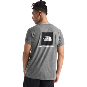 THE NORTH FACE Men’s Core Box NSE Short Sleeve Tee | Branded T-shirt With a Ribbed Collar(Tnf Mid Grey Heather)