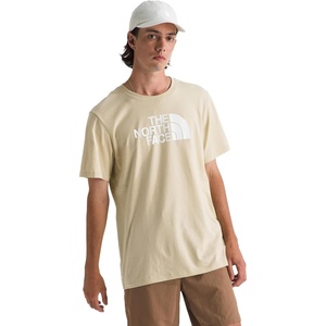 THE NORTH FACE Men’s Core Half Dome Short-sleeve Tee | Regular Fit Cotton Shirt With Graphic Design & Ribbed Collar(Gravel/Tnf White)