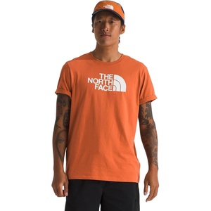 THE NORTH FACE Men’s Core Half Dome Short-sleeve Tee | Regular Fit Cotton Shirt With Graphic Design & Ribbed Collar(Iron Bronze/Tnf White)