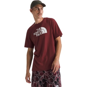 THE NORTH FACE Men’s Core Half Dome Short-sleeve Tee | Regular Fit Cotton Shirt With Graphic Design & Ribbed Collar(Sumac/Tnf White)