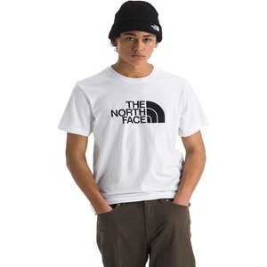 THE NORTH FACE Men’s Core Half Dome Short-sleeve Tee | Regular Fit Cotton Shirt With Graphic Design & Ribbed Collar(Tnf White/Tnf Black)