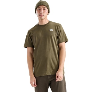 THE NORTH FACE Men’s Evolution Simple Dome Short-sleeve Tee (Standard & Big Size) | Cotton Shirt With the Classic Logo(Caraway Seed)