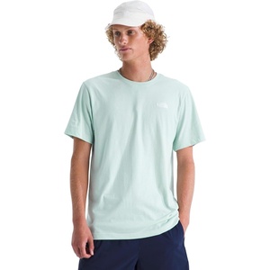 THE NORTH FACE Men’s Evolution Simple Dome Short-sleeve Tee (Standard & Big Size) | Cotton Shirt With the Classic Logo(Opal Frost)
