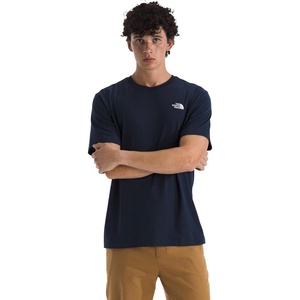 THE NORTH FACE Men’s Evolution Simple Dome Short-sleeve Tee (Standard & Big Size) | Cotton Shirt With the Classic Logo(Summit Navy)