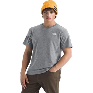 THE NORTH FACE Men’s Evolution Simple Dome Short-sleeve Tee (Standard & Big Size) | Cotton Shirt With the Classic Logo(Tnf Mid Grey Heather)