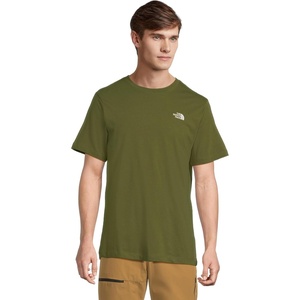 THE NORTH FACE Men’s Evolution Simple Dome Short-sleeve Tee (Standard & Big Size) | Cotton Shirt With the Classic Logo(Woodland Green)