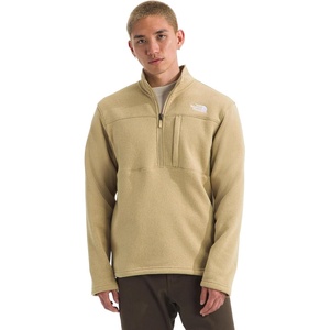 THE NORTH FACE Men’s Gordon Lyons Quarter Zip Jacket | Cold Weather Top With Chest Pocket(Khaki Stone Heather)