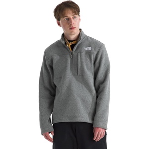 THE NORTH FACE Men’s Gordon Lyons Quarter Zip Jacket | Cold Weather Top With Chest Pocket(Tnf Medium Grey Heather)