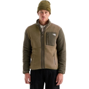 THE NORTH FACE Men’s Yumiori Full Zip Jacket | Lightweight Fleece Coat With Embroidered Logo, Zip Pockets(Caraway Seed/New Taupe Green)