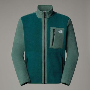 THE NORTH FACE Men’s Yumiori Full Zip Jacket | Lightweight Fleece Coat With Embroidered Logo, Zip Pockets(Deep Nori/Duck Green/Tnf Black)