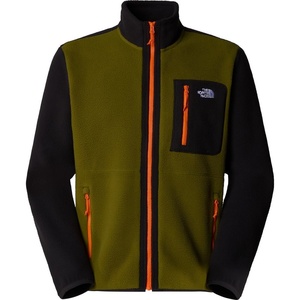 THE NORTH FACE Men’s Yumiori Full Zip Jacket | Lightweight Fleece Coat With Embroidered Logo, Zip Pockets(Forest Olive/Tnf Black)