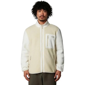THE NORTH FACE Men’s Yumiori Full Zip Jacket | Lightweight Fleece Coat With Embroidered Logo, Zip Pockets(Gravel-white Dune-grape)